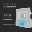 Proyector LED V-TAC - Samsung - Sensor PIR - Impermeable IP65 - Negro - 20W - 1510 Lúmenes - 6500K-extra-6.webp