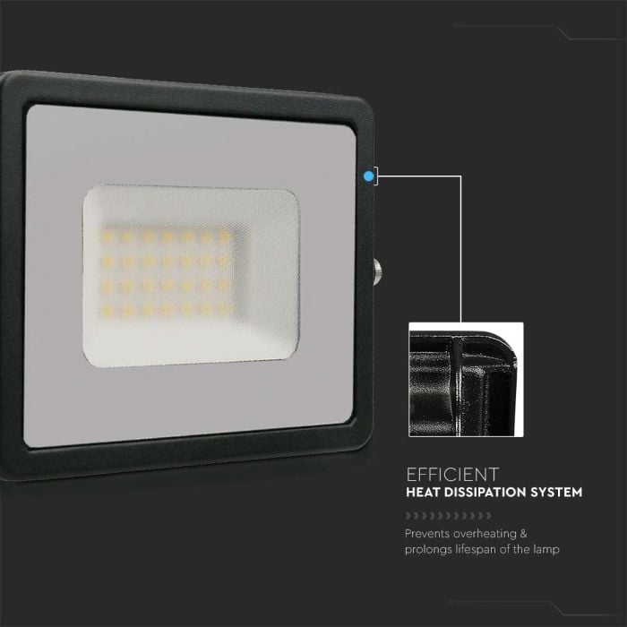 Proyector LED V-TAC - Serie E - Impermeable IP65 - Negro - 30W - 2510 Lumens - 4000K-extra-5.webp