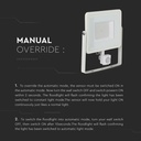 Proyector LED giratorio V-TAC - Samsung - Sensor PIR - Impermeable IP65 - Blanco - 50W - 4000 Lúmenes - 3000K-extra-8.webp