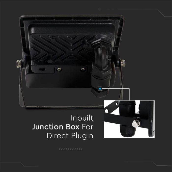 Proyector LED V-TAC - Samsung - Sensor PIR - Impermeable IP65 - Negro - 10W - 735 Lumens - 3000K - Pack de 2-extra-6.webp