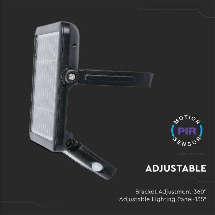 Proyector Solar V-TAC - IP44 - Negro -10W - 1100 Lumens - 4000K-extra-5.webp