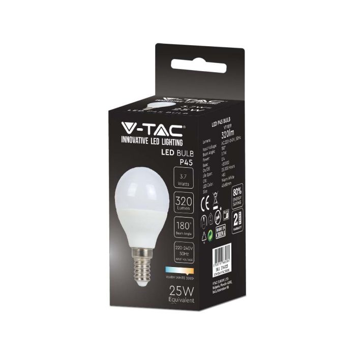 Bombilla LED V-TAC - Golf - Soporte E14 - IP20 - Blanca - 3.7W - 320 Lumens - 6500K-extra-6.webp