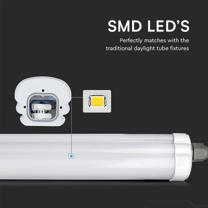 Pantalla estanca LED - Serie G - Samsung - 120lm/w - IP65 - 48W- 5760 Lumens - 6500K - 150CM-extra-3.webp