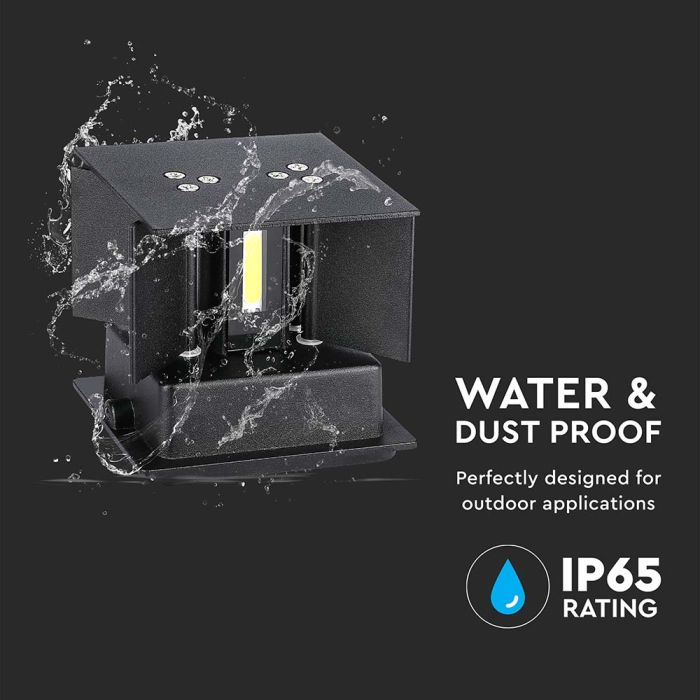 V-TAC LED Aplique Cuadrado - Bridgelux - IP65 Estanco - Corten - 11W - 1360 Lumens - 3000K-extra-7.webp