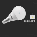 Bombilla LED V-TAC - Samsung - Soporte E14 - IP20 - Blanca - 4.5W- 470 Lumens - 3000K-extra-1.webp