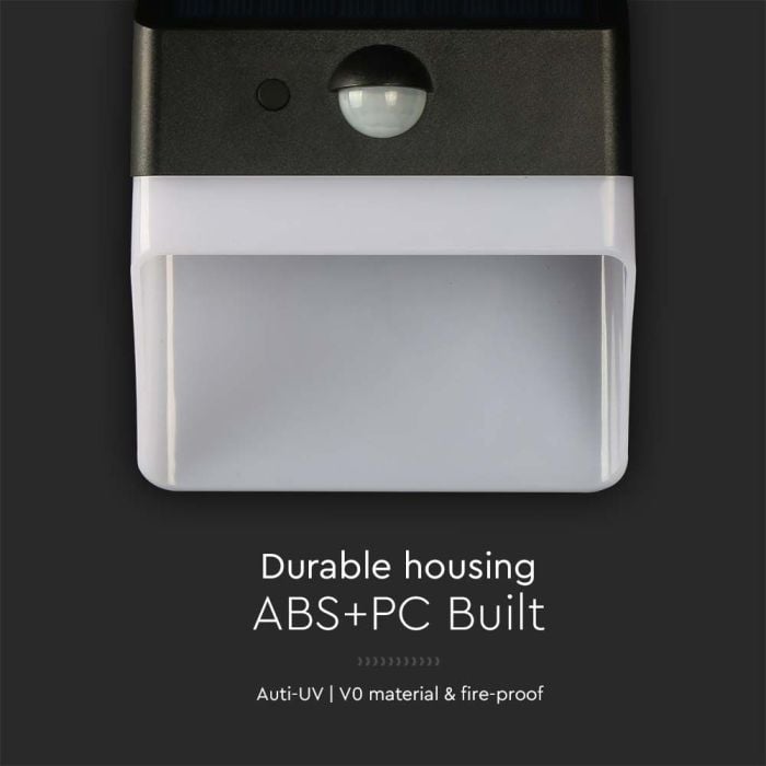 V-TAC Sensor Solar Luz de Pared - IP65 Impermeable - Negro + Blanco - 2W - 200 Lumens - 4000K - Pack de 2-extra-8.webp