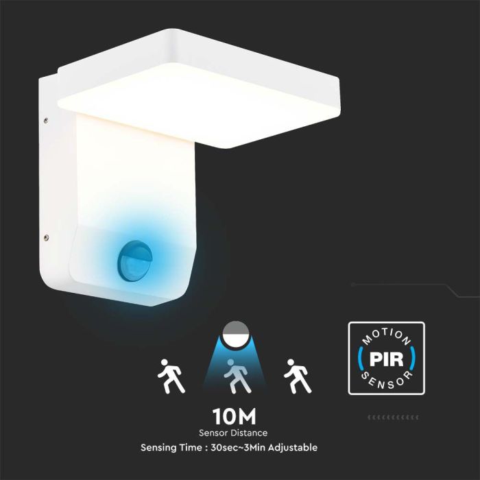 Aplique LED Giratorio V-TAC - Sensor PIR - Impermeable IP65 - Blanco - 17W - 2580 Lumens - 4000K-extra-5.webp