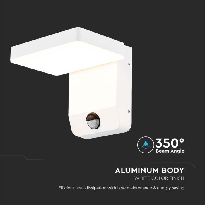 Aplique LED Giratorio V-TAC - Sensor PIR - Impermeable IP65 - Blanco - 17W - 2580 Lumens - 4000K-extra-6.webp