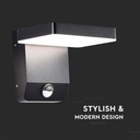 Aplique LED giratorio V-TAC - Sensor PIR - Impermeable IP65 - Negro - 17W - 2520 Lumens - 3000K-extra-1.webp