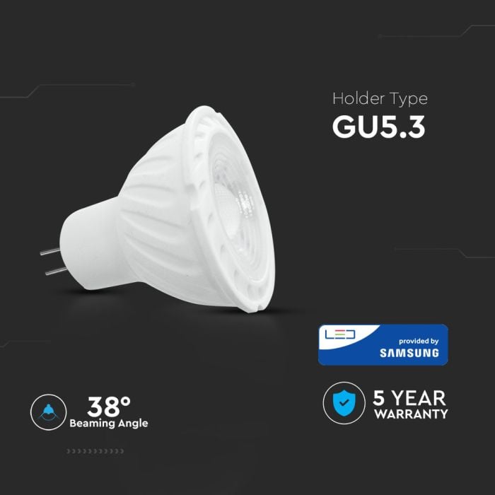 Dicroica LED V-TAC Samsung MR16 Lente 38° IP20 Blanco 6.5W 450 Lúmenes 4000K-extra-6.webp