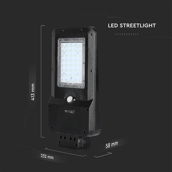 V-TAC Farola Solar - IP65 Impermeable - Negra - 15W - 1600 Lumens - 4000K-extra-6.webp