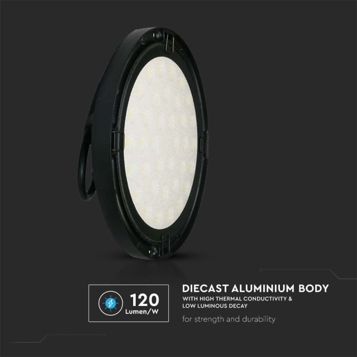 V-TAC LED Campana - Serie UFO - 110° - IP65 Impermeable - Negro - 100W- 10200 Lúmenes - 6500K-extra-7.webp