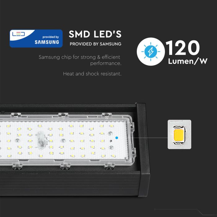 Campana lineal LED V-TAC- Samsung - IP54 - Negro - 200 - 24000 Lúmenes - 4000K-extra-1.webp