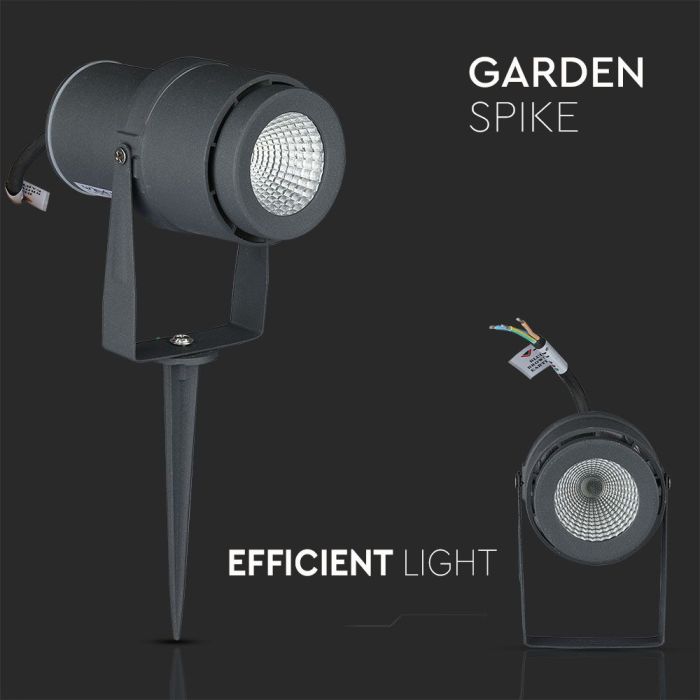 V-TAC Exterior - Luces de Espiga para Jardín - IP65 Impermeable - Gris - 12W - 875 Lumens - 3000K-extra-1.webp