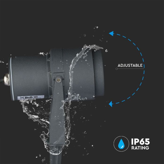 V-TAC Exterior - Luces de Espiga para Jardín - IP65 Impermeable - Gris - 12W - 875 Lumens - 3000K-extra-7.webp