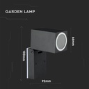 V-TAC Aplique Exterior - Apliques Ajustable - Soporte GU10 - IP44 - Negro Mate-extra-6.webp