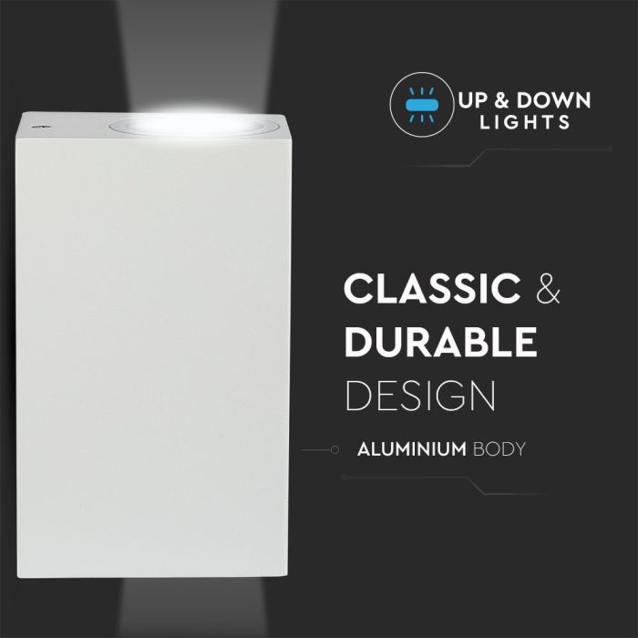 V-TAC Aplique de Pared Exterior - Accesorios de Pared - Soporte GU10 - IP44 - Blanco-extra-8.webp