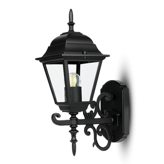 V-TAC Aplique Exterior - Up - Soporte E27 - IP44 - Negro Mate-extra-3.webp