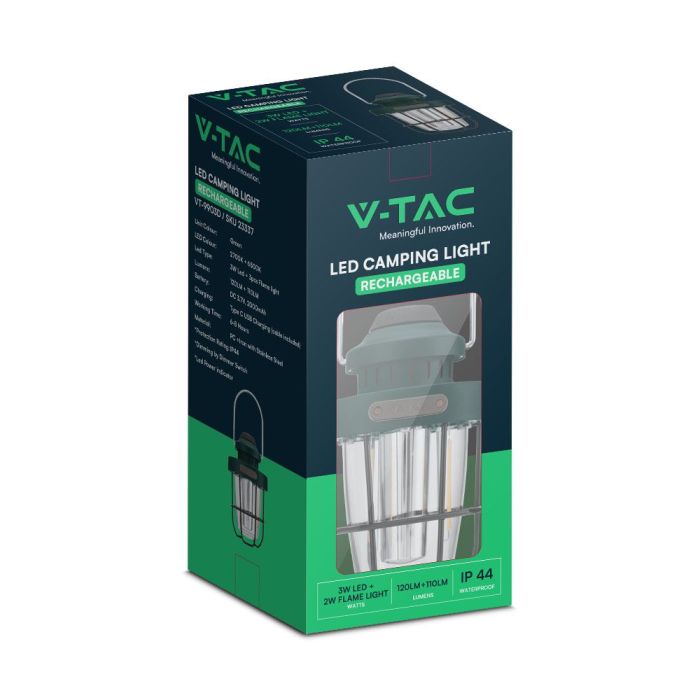 Luz de Camping V-TAC - Recargable - IP44 - Verde - 5W- 230 Lumens - 2700K + 6500K-extra-10.webp