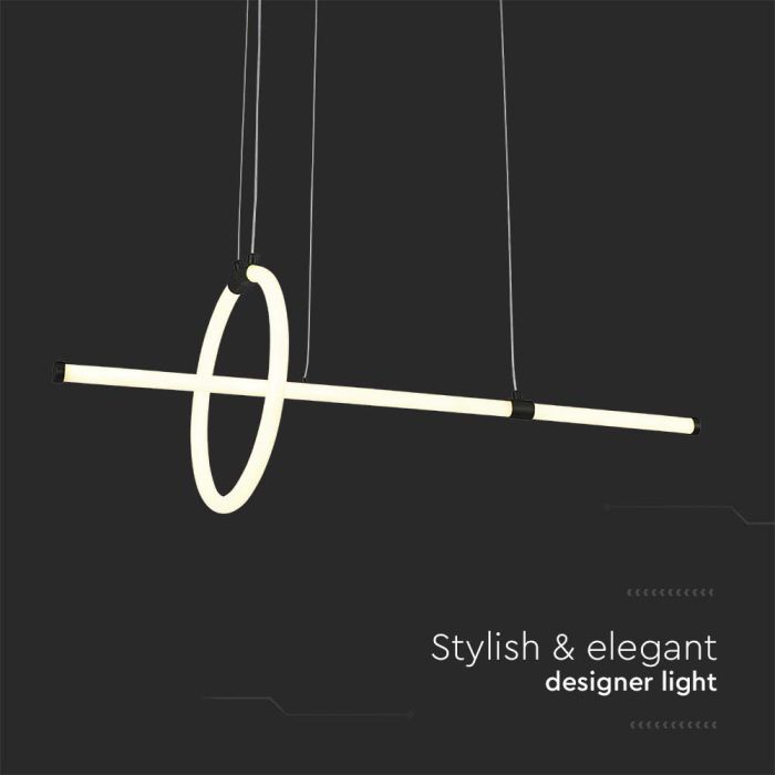 V-TAC Lámpara de techo de diseño - IP20 - Negra - 16W - 1820 Lumens - 3000K-extra-5.webp