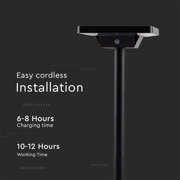 V-TAC Solar Pica de luz - IP65 Impermeable - Negro - 220 Lúmenes - 3IN1-extra-6.webp