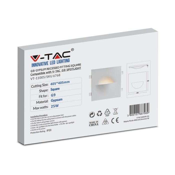V-TAC LED Dicroica - G9 Iluminación de pared - IP20 - Blanco-extra-4.webp