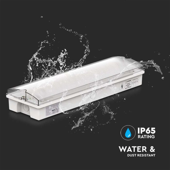 Luces de Emergencia V-TAC - Mamparas - 24 Horas - IP65 Impermeable - Blanco - 3W - 120 Lumens - 6400K - Mando a distancia no incluido-extra-5.webp