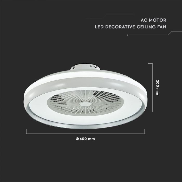 Ventilador de caja V-TAC - Motor CA - Blanco + Anillo Gris - 45W- 3000 Lumens - 3IN1-extra-4.webp