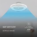 Ventilador de caja V-TAC - Motor CA - Blanco + Anillo Gris - 45W- 3000 Lumens - 3IN1-extra-5.webp