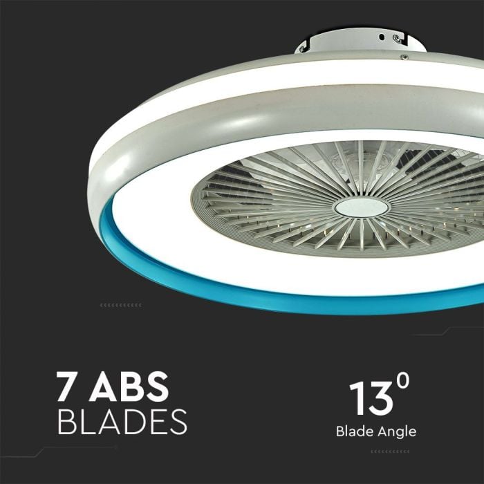Ventilador de Caja V-TAC - Motor CA - Blanco + Anillo Azul - 45W- 3000 Lumens - 3IN1-extra-6.webp