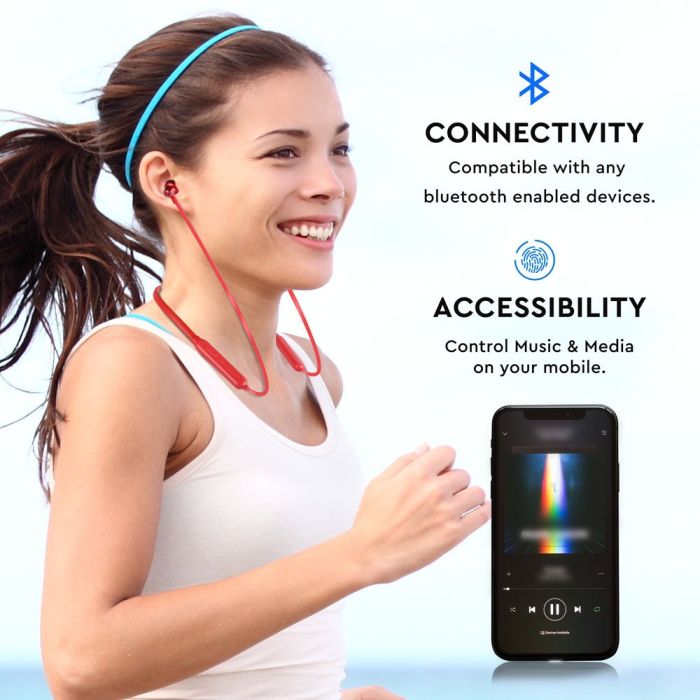 Auriculares V-TAC - Deportes - Rojo-extra-1.webp