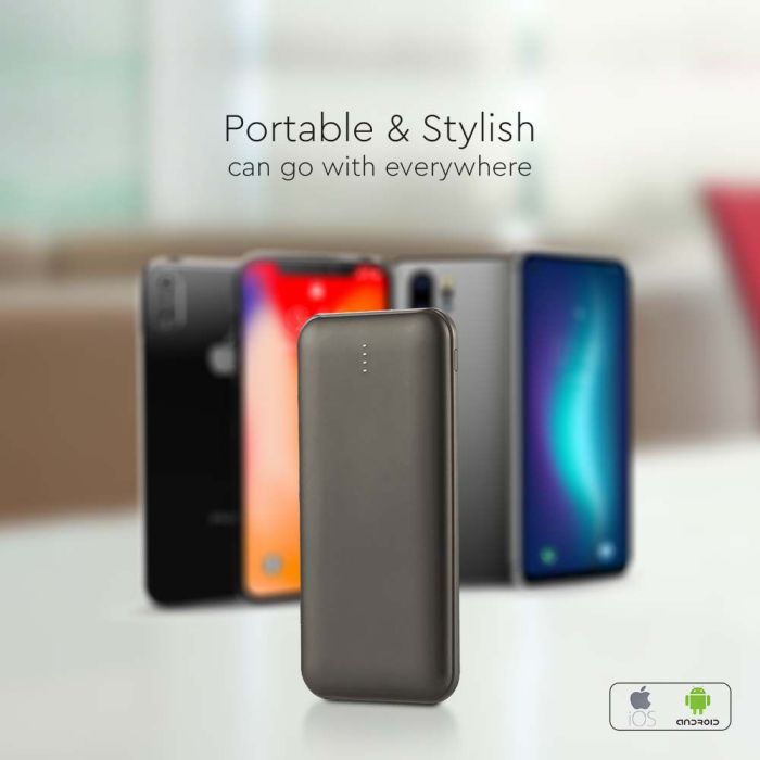 V-TAC LED Display Banco de energía - Cuerpo Gris - 10000mAh-extra-5.webp