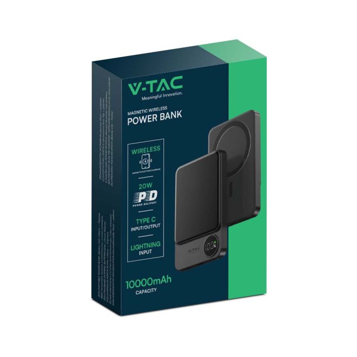 V-TAC Batería externa magnética - Inalámbrico - Gris espacial - 10000mAh-extra-8.webp