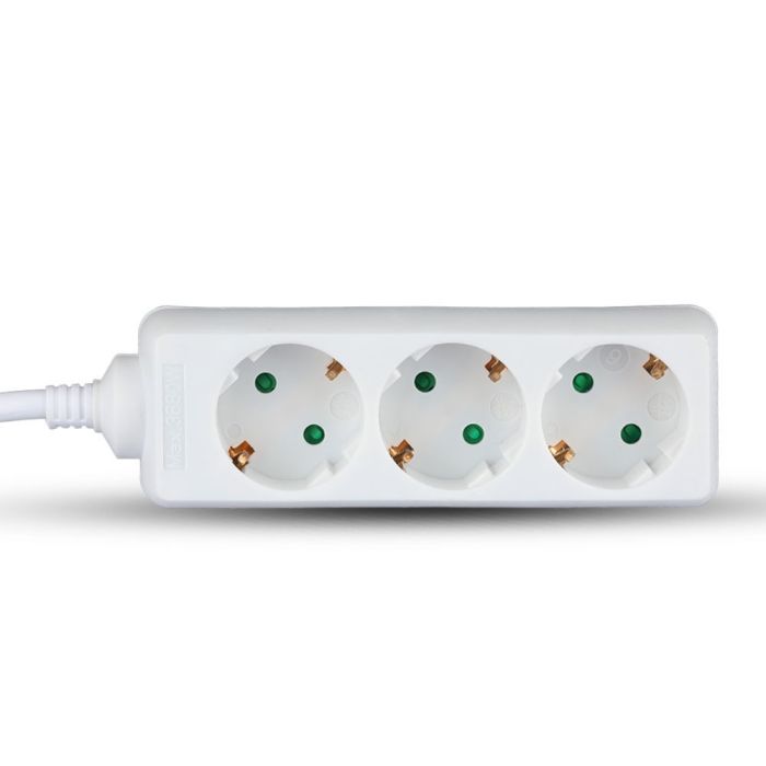 Adaptadores y tomas V-TAC - 3 vías - Alargadera - IP20 - Blanco - Cable de 3 m-extra-3.webp