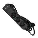 Adaptadores y tomas V-TAC - 3 vías - Toma de extensión USB - IP20 - Negro - Cable de 5 m-extra-3.webp