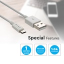 V-TAC Cable USB - Silver Series - Blanco-extra-4.webp