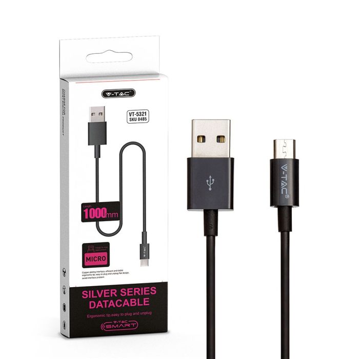 Cable USB V-TAC - Silver Series - Negro-extra-5.webp