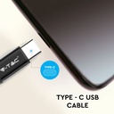 V-TAC Cable USB - Trenzado - Tipo C - Ruby Series - Negro - 1M-extra-5.webp