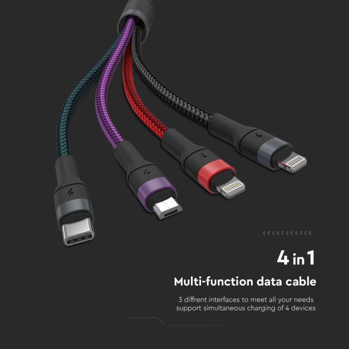 V-TAC Cable USB - Multifunción - 4IN1-extra-2.webp