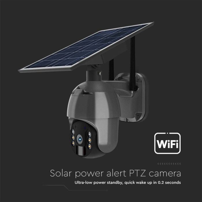 Cámara Solar Inteligente - Impermeable IP65 - Negra - WiFi - PTZ-extra-4.webp
