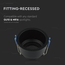 Foco LED V-TAC - Empotrable - GU10 - IP20 - Negro-extra-4.webp