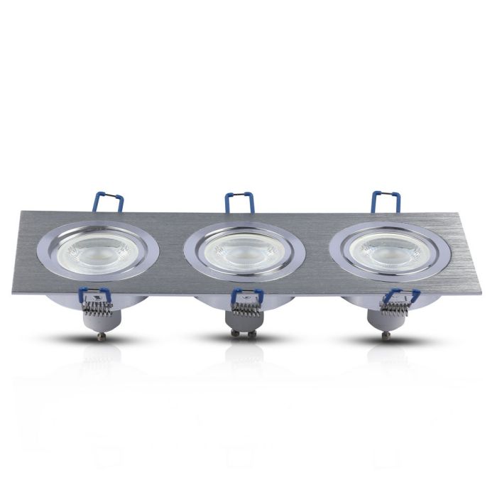 V-TAC LED Aro cuadrado - Empotrable - GU10 - IP20 - Aluminio Cepillado-extra-5.webp