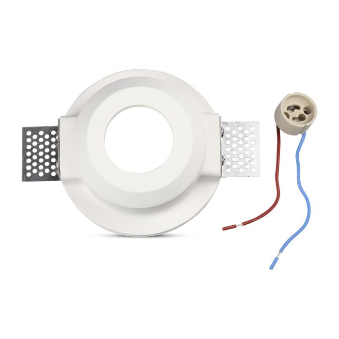 V-TAC LED Aro redondo - Empotrable - GU10 Frost Glass - IP20 - Blanco-extra-8.webp