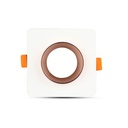 V-TAC LED Aro de yeso cuadrado - Empotrable - GU10 - IP20 - Blanco + Oro rosa mate-extra-5.webp
