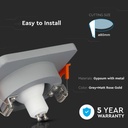 V-TAC LED Aro de yeso - Empotrable - GU10 - IP20 - Gris + Oro rosa mate-extra-4.webp