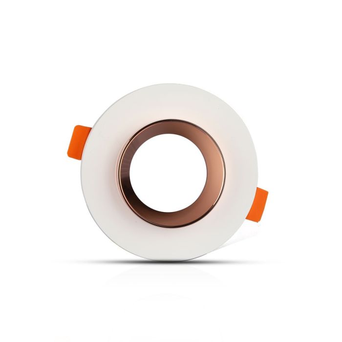 V-TAC LED Aro de yeso redondo - Empotrable - GU10 - IP20 - Blanco + Oro rosa mate-extra-5.webp