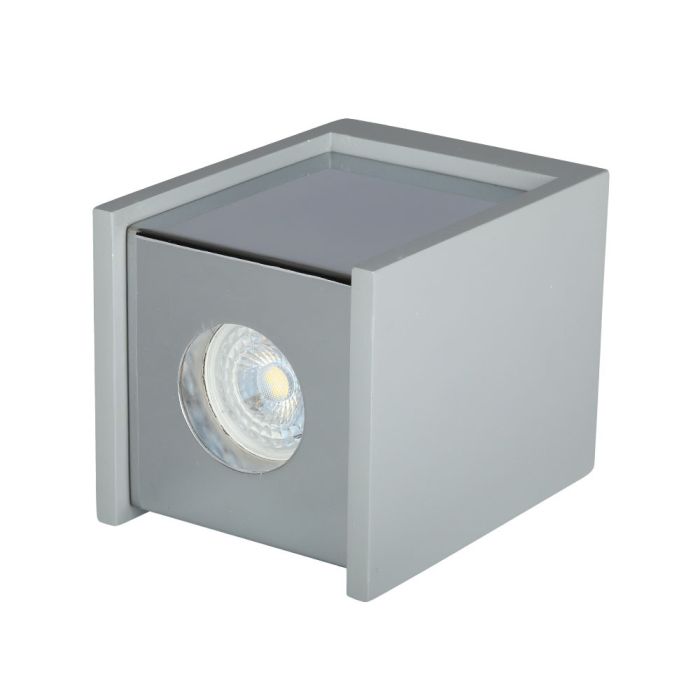V-TAC Aro de yeso / hormigón cuadrado LED - Accesorios de Superficie - GU10 - IP20 - Gris + Cromo-extra-6.webp