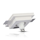 V-TAC Aro de yeso cuadrado LED - Empotrable - GU10 - IP20 - Blanco + Cromo-extra-8.webp
