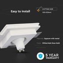 V-TAC Aro de yeso cuadrado LED - Empotrable - GU10 - IP20 - Blanco + Oro rosa mate-extra-4.webp