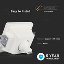 V-TAC Aro de yeso cuadrado LED - Empotrable - GU10 - IP20 - Blanco-extra-4.webp